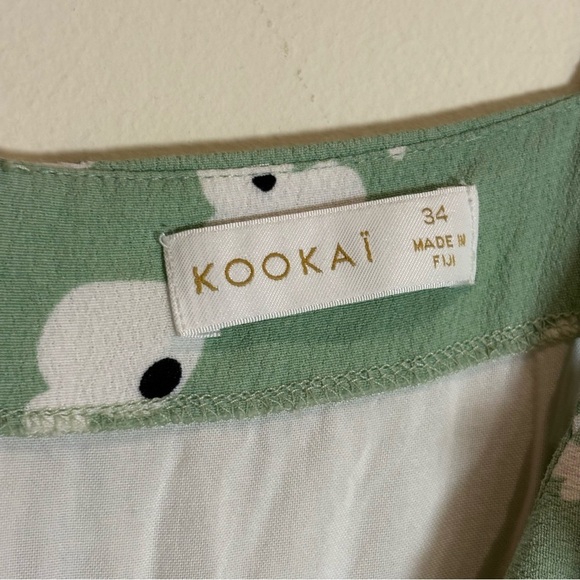 Kookai AUSTIN SLIP DRESS Mint Green/Multi Floral Pattern Size 34 / US 2 - Picture 7 of 10